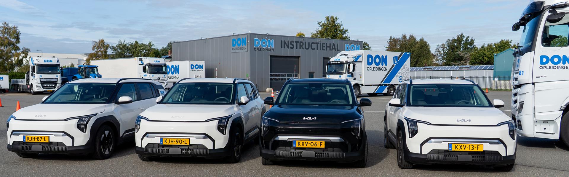 Vier nieuwe elektrische auto's voor DON: ook onze vertegenwoordigers rijden duurzaam