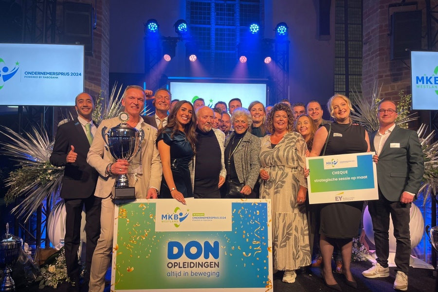 DON Opleidingen wint de MKB Westland Ondernemersprijs!